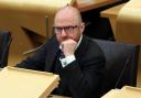 Scottish Green Party co-convener Patrick Harvie during First Minister's Questions at the Scottish Parliament in Edinburgh..