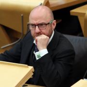 Scottish Green Party co-convener Patrick Harvie during First Minister's Questions at the Scottish Parliament in Edinburgh..
