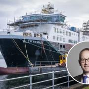 Unfinished CalMac ferry and Scotland Office minister John Lamont
