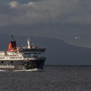 The Ardrossan- Brodick CalMac ferry, Caledonian Isles pictured arriving at Ardrossan