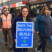 Kate Forbes led marchers through Fort William in support of a new Belford Hospital in March