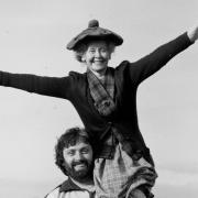 Gudrun Ure, with strongman Geoff Capes , in her heyday.