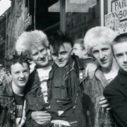 Glasgow street punks in 1982 by Lynda S Robertson