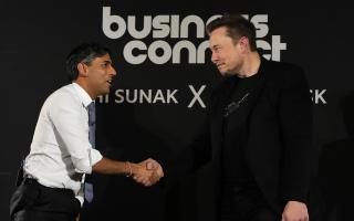 Rishi Sunak with Elon Musk