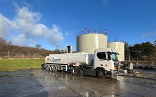 A Gleaner artic lorry stationed at Islay Depot