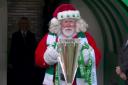 Santa Claus presented the title to Celtic