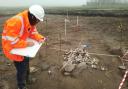 The remains were uncovered while foundation work was carried out at the SaxaVord spaceport site