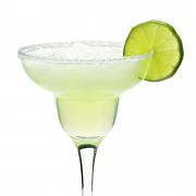 Margarita in glass with lime
