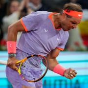Rafael Nadal clenches his fist after winning the first set (Manu Fernandez/AP)