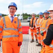 First Minister John Swinney during a visit to the Levenmouth Rail Link in Fife