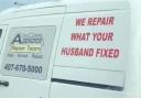 Jenny Barr, who spotted this vehicle, says: “This should work out very well, as long as your husband doesn’t work for the company who own the van…”