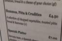 John Maidment saw this in an Angus cafe menu but was afraid to order in case the waitress gave him an earful.