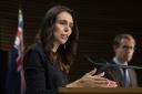 WELLINGTON, NEW ZEALAND - APRIL 29: Prime Minister Jacinda Ardern speaks during the COVID-19 update and media conference with Director General of Health Dr Ashley Bloomfield (R) at the Parliament Buildings during the coronavirus pandemic on April 29, 2020
