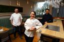 Cail Bruich head chef Lorna McNee with co-owners and brothers Chris, left, and Paul Charalambous at the restaurant on Great Western Road