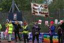 An anti-Trident protest at Faslane