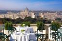 The rooftop of the Rome Marriott Grand Hotel Flora