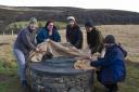 Mary Bourne, Lynne Strachan, Euan Thompson (dry-stone dyker), Jonathan Christie, and Neil Sheed, who is from the oldest family living and farming in The Cabrach and 