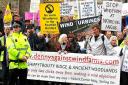 protest: Wind-farm plans have proved controversial.