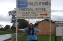 Jackie outside the Mzuzu office in north Malawi