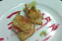 Rhubarb and sweet Cicely slice