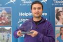 Adam Brown was recognised with the Tennis Scotland 2015 Outstanding Achievement award