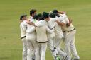 PERTH, AUSTRALIA - DECEMBER 18:  Ausralia celebrate after Pat Cummins of Australia claimed the final wicket of Chris Woakes of England to claim victory during day five of the Third Test match during the 2017/18 Ashes Series between Australia and England a