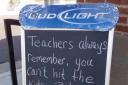 Derek Service spots a bar that tries to appeal to stressed teachers