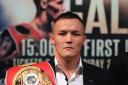 
Josh Warrington after the press conference at Carriageworks Theatre, Leeds. PRESS ASSOCIATION Photo. Picture date: Tuesday March 19, 2019. See PA story BOXING Warrington. Photo credit should read: Simon Cooper/PA Wire

