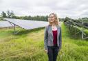 Scottish Greens co-leader Lorna Slater during a visit to the site of a new solar farm in August 2021 at the University of Edinburgh Easter Bush Campus.  Photo: Jane Barlow/PA