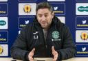 Hibs manager Manager Lee Johnson