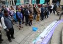 Silent vigil at the Buchanan Street Steps, Glasgow to remember Sheku Bayoh