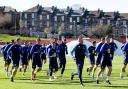 Scotland squad at Lesser Hampden