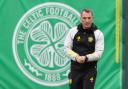 Brendan Rodgers oversees a Celtic training session at Lennoxtown