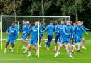 The Rangers squad in training at Auchenhowie
