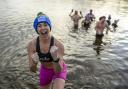 Eilidh Barbour leads the way for the Doddie Dook in Drumclog Reservoir