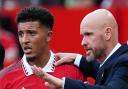 Manchester United manager Erik ten Hag (right) refused to comment on Jadon Sancho’s Old Trafford future (Martin Rickett/PA)