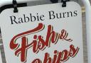 George Crawford of West Kilbride notes ahead of Burns Night: “While he might have been a dab hand with the haggis and neeps, this sign in the bard’s locale of Ayr warns against letting him loose on a fish supper.
