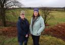 Liz Paul, left and Jane Forbes, campaigners against a proposed battery park at Cochno Road