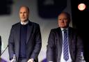 Rangers manager Philippe Clement, left, with Ibrox chairman John Bennett at the AGM last year