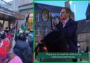 Protestors blockade Holyrood and Green MSP Ross Greer