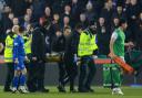 Martin Boyle is stretchered off the pitch