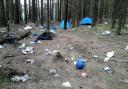 Abandoned tents and litters disfigure Queen Elizabeth Forest Park
