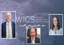 WICS logo and (inset from left) former chief executive Alan Sutherland ; Jon Rathjen, the Scottish Government's deputy director of water policy, and chief operating officer Michelle Ashford