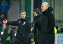 Nick Montgomery on the touchline during Hibs' Scottish Cup loss to Rangers