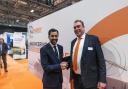 First Minister Humza  Yousaf will once again be in attendance at the All-Energy and Dcarbonise event in Glasgow. he is pictured with Jonathan Heasie of RX Global