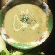 Fennel and wild garlic soup