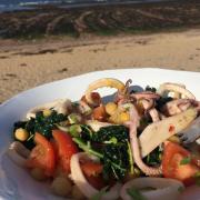 Mary Contini: Neapolitan calamari, chickpea and cavolo nero salad