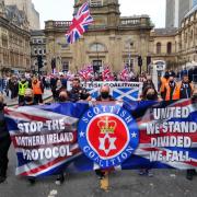 Unionist groups march against Northern Ireland Protocol in Glasgow