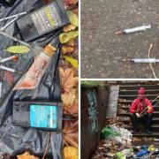 Nearly 70 needles found at 'drug den' along Glasgow's River Clyde