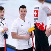 GB's men's curling team on the ice